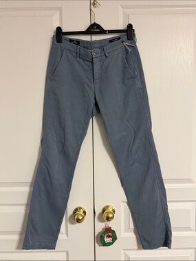 Slim Fit Slate Blue Chinos - Classic Everyday Pants